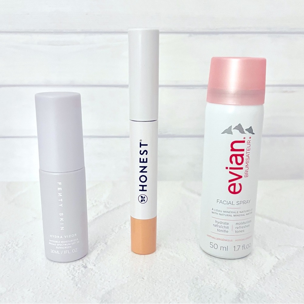Fenty beauty hydra vizor, Honest extreme length mascara & Evian facial spray new